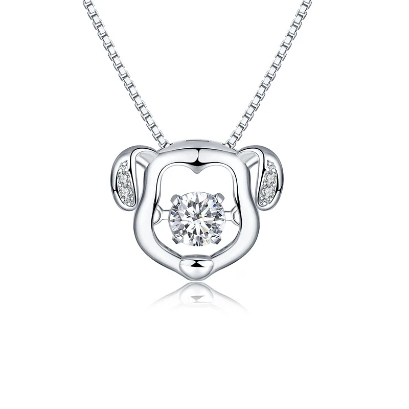 Wholesale Rotatable Cubic Cz Zircon Stone Chinese Zodiac Sign Animal Pendant Necklace Jewelry