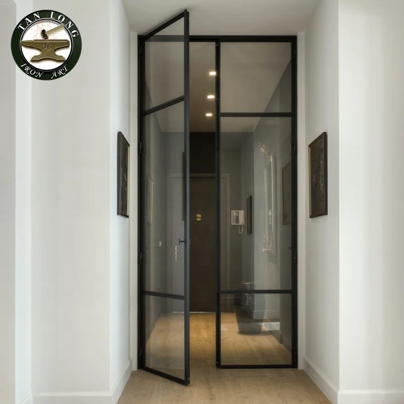 French exterior double glass door Metal Doors Interior Double Glass Sliding Doors for houses
