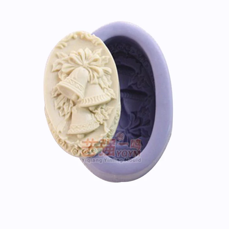 
customized Handmade Silicone Jingle Bell Soap candle Mould Food Grade Silicone Chocolate Mold 