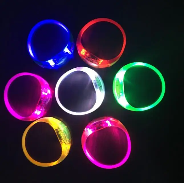 Hot Sale Music Sound Activated Flashing Concert LED Light Bracelet