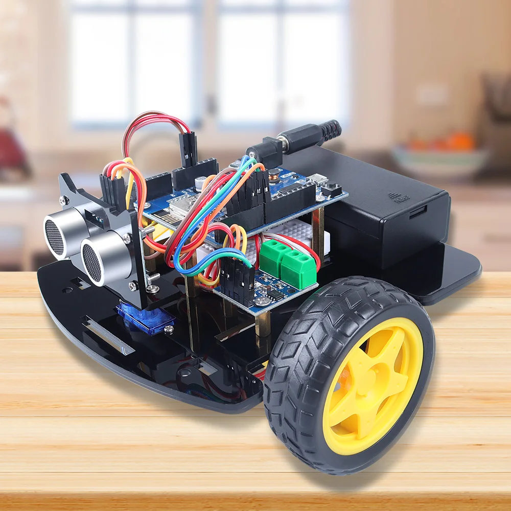 Factory Cost Effective 2WD Smart RC Robot Wireless Remote Control Car WIFI Smart Robot Car ESP8266 D1 Robot Kit