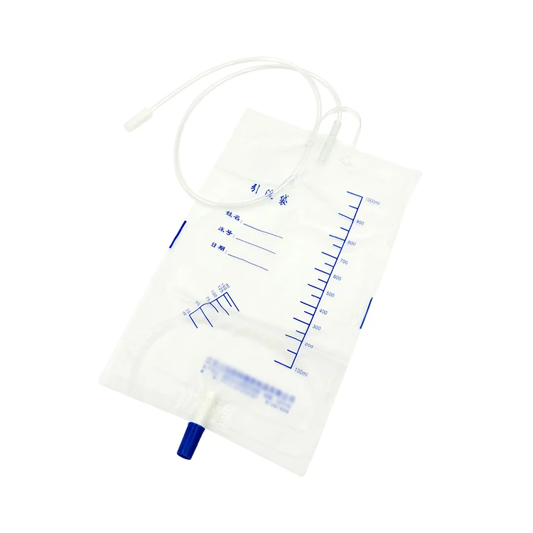 Factory custom light weight medical disposable dialysis drainage bag