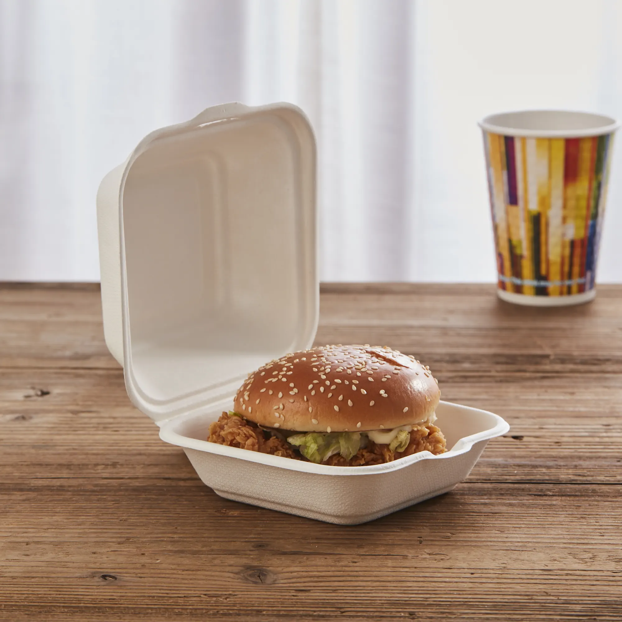 Chinese Noodle Sugarcane Takeaway Food Box Design Without Handle