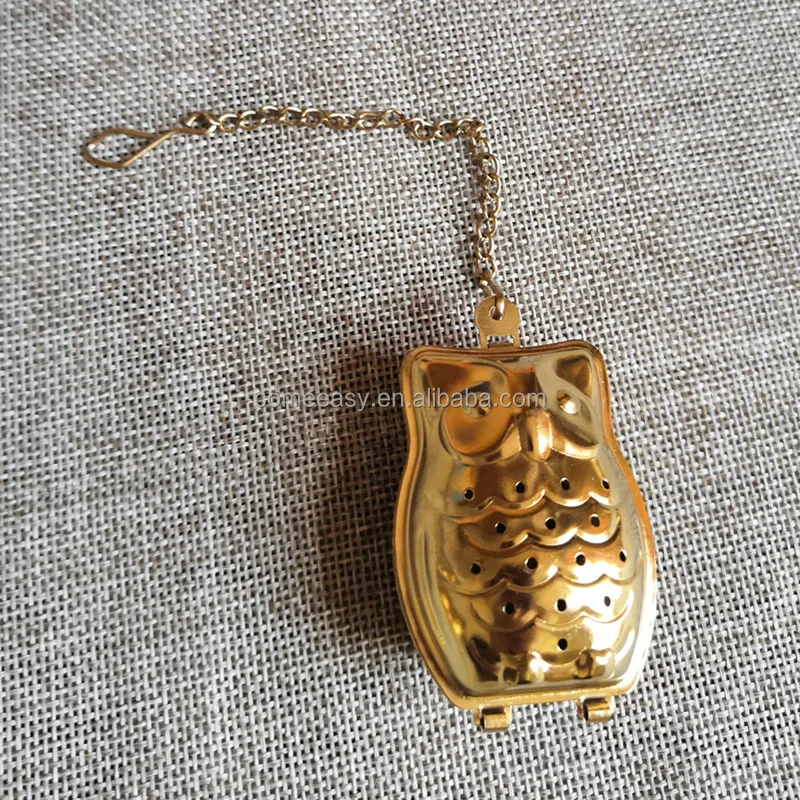 Wholesale 304 Stainless Steel Tea Filter Strainer Bird Shape Loose Leaf Tea Infuser With Chain