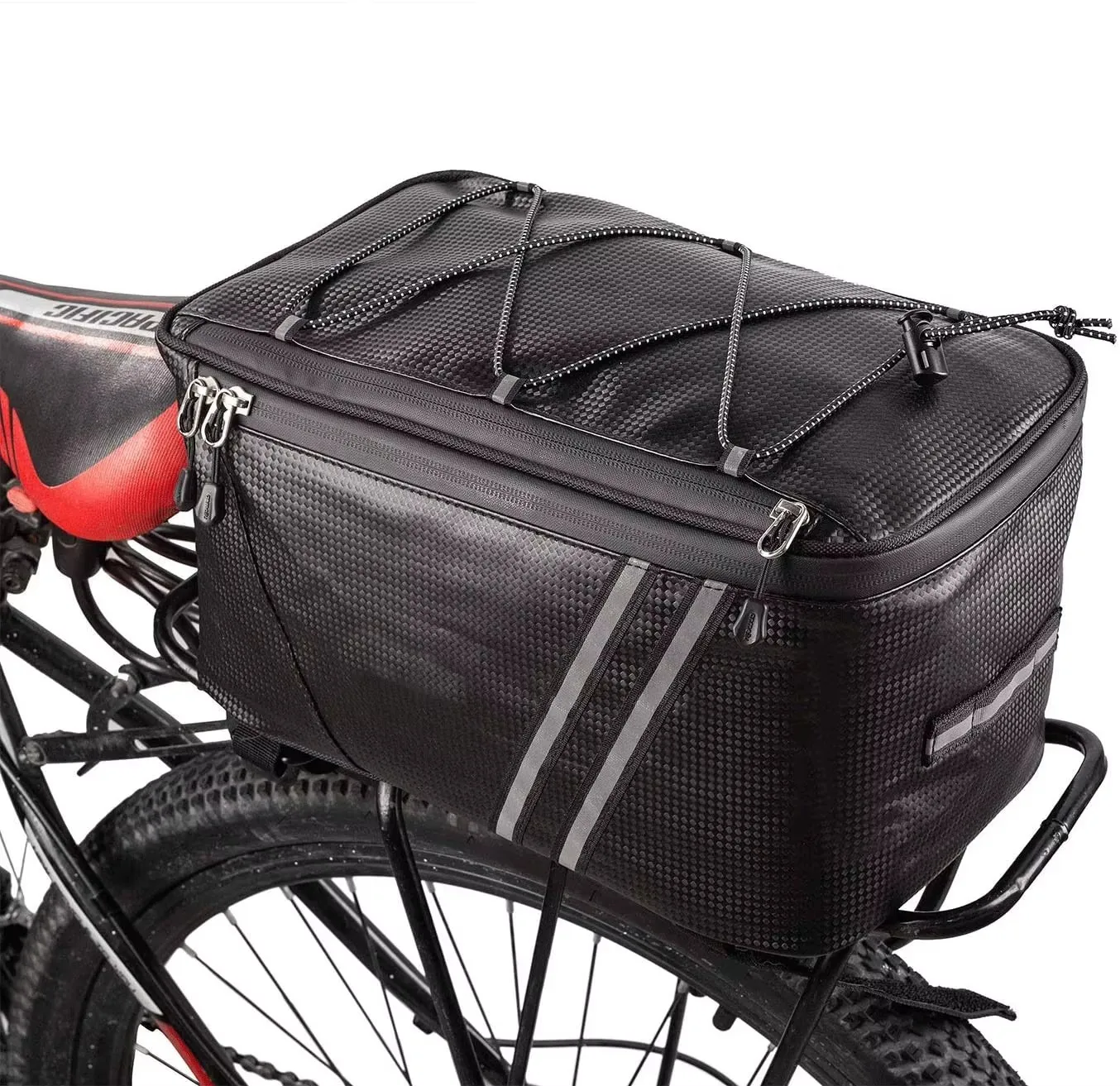 Bicycle Rack Rear Carrier Bag Insulated Trunk Cooler Waterproof Luggage Pouch MTB Bike Pannier Bag with Rain Cover