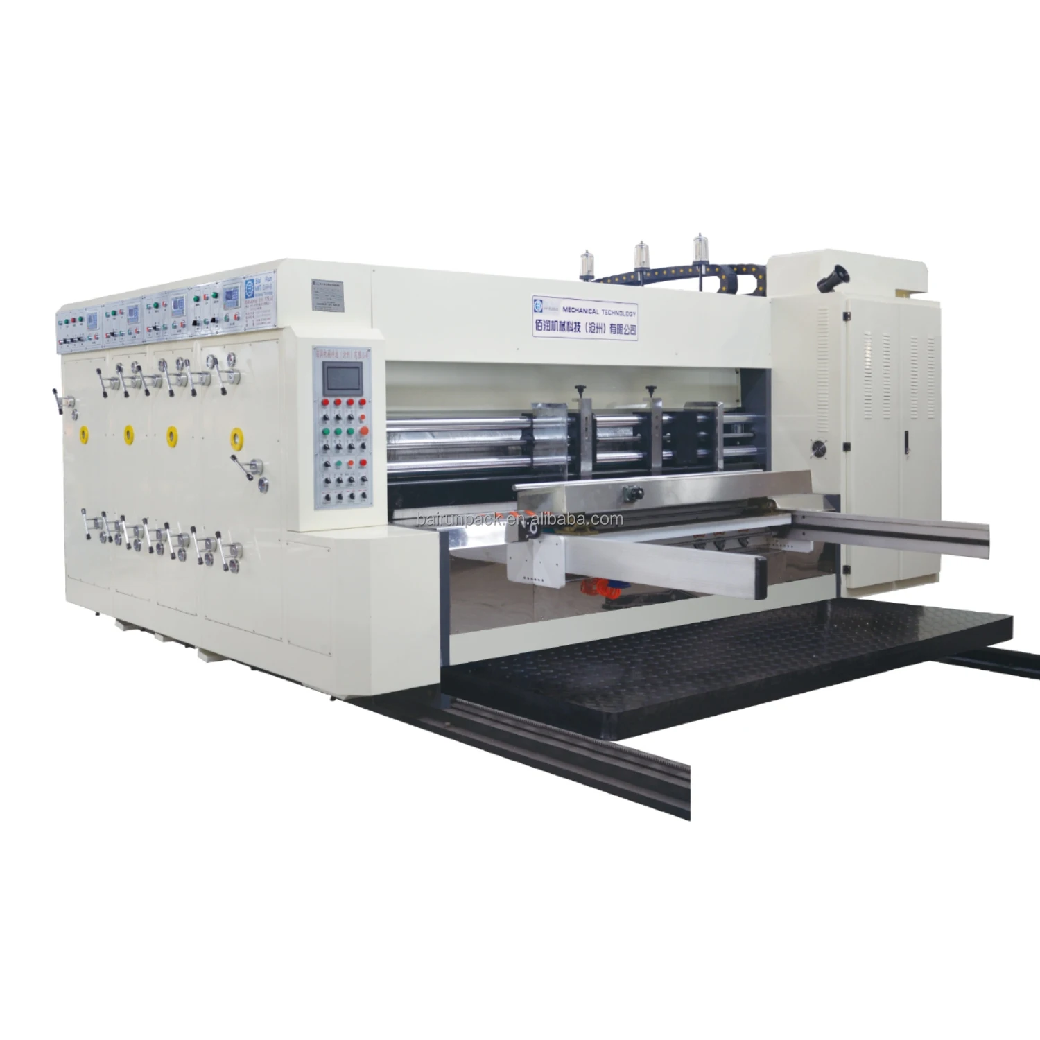 BR-GYK Free Maintenance For One Year Carton Printing Slotting Die Cutting Machine Flexo Folder Gluer 1270mm