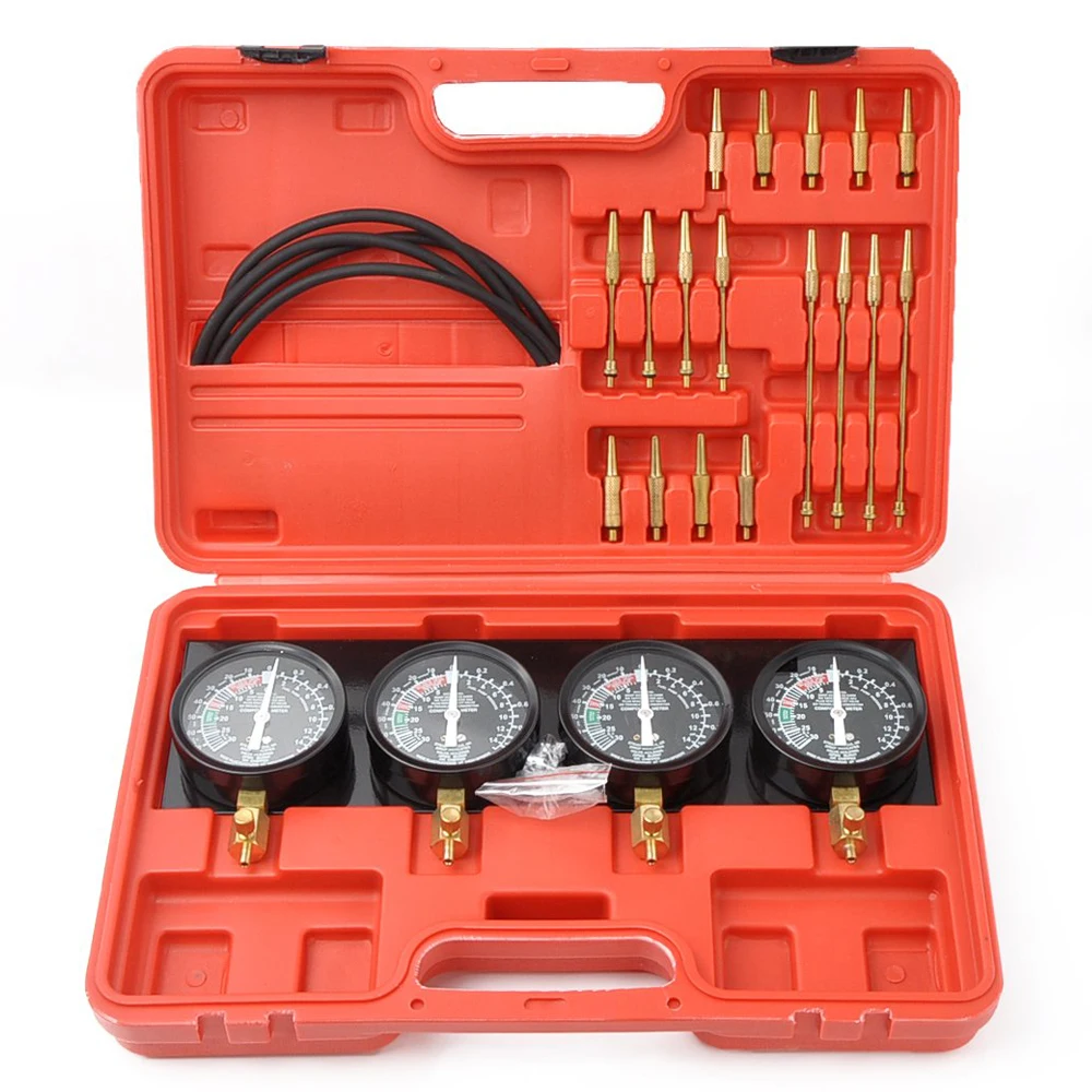 4Pcs Motorcycle Fuel Vacuum Carburetor Car Synchronizer Tool Balancer Gauge Kit