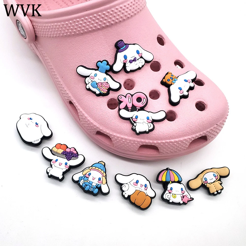 Cartoon Cute jeans Dog Hole Style Gifts shoe Flowers Charms Flower Shoe Buckle PVC Soft Garden Shoes Sanri Buckle Accessories