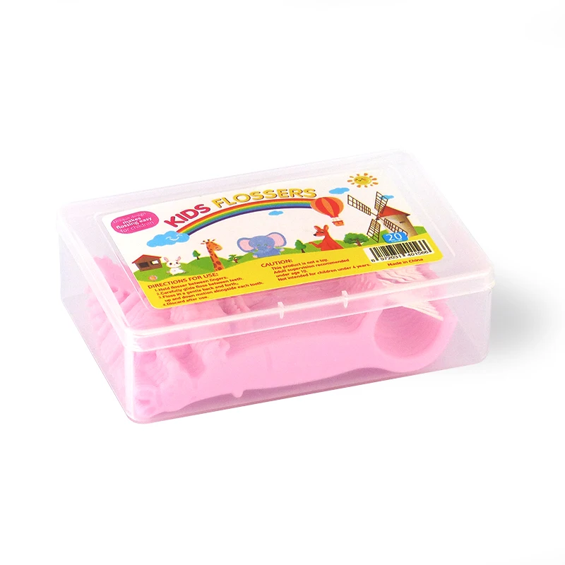 Цветные биоразлагаемые ежедневные флостеры в форме животного без бисфенола А, детские стоматологические флостеры