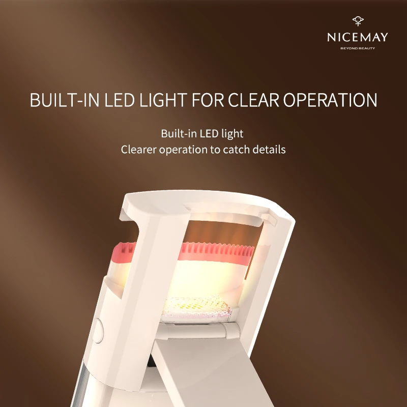 rizadores de pestanas comb pad portable beauty tools electric private label heating eyelash curler recourbe-cils chauffant