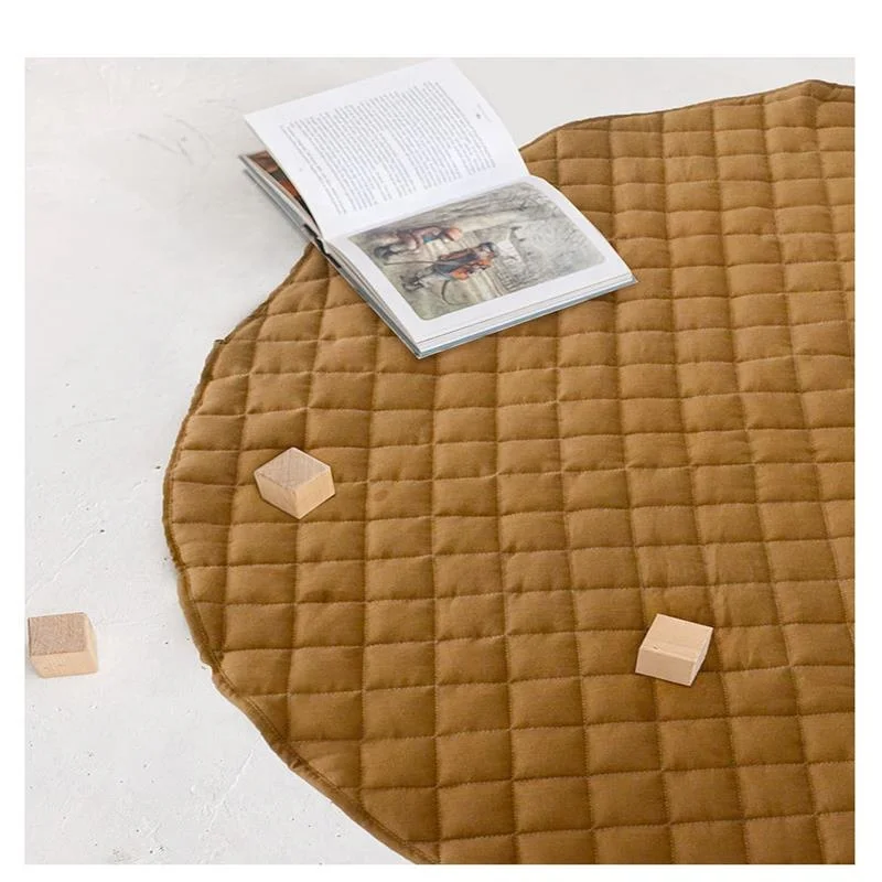 Baby Play Mat, Extra-Thick & Extra-Large Round Floor Pad, Designed for Tummy Time, Crawling, & Baby Activity Gyms, Foldable