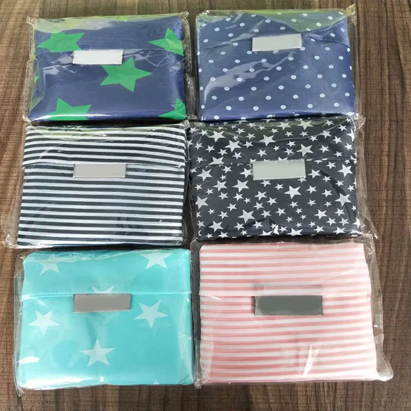 Custom Nylon Foldable Grocery Bags Eco-friendly Nylon Pouch Reusable Folding Polyester Shopping Bag