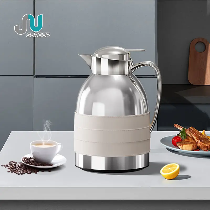 Stainless Steel Insulation Jug Metal Glass Liner Water Jug Tea Coffee Vacuum Jug