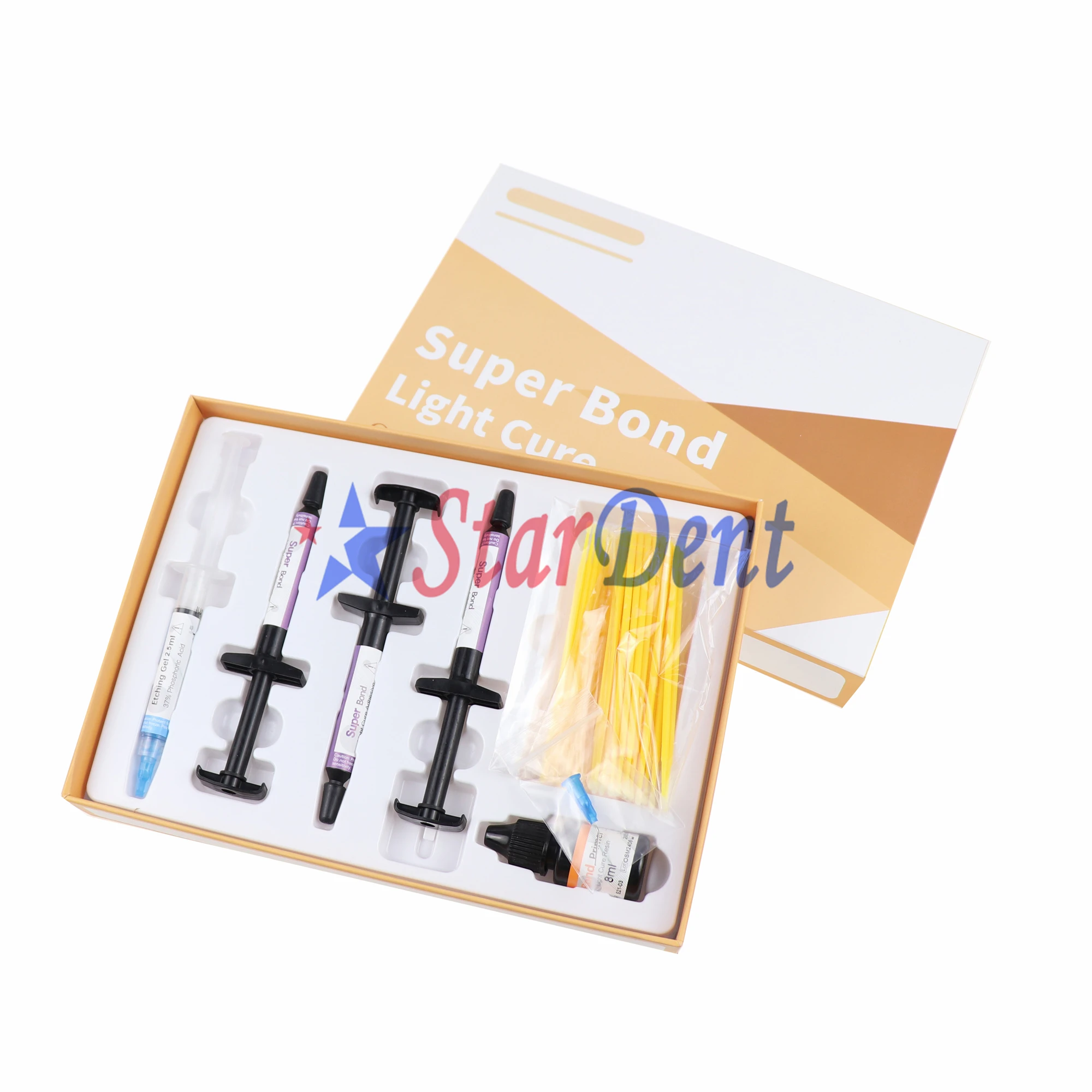 Dental Orthodontic Adhesive Double Ended Mixing Spatulas Super Bond Light Cure System Etching Gel