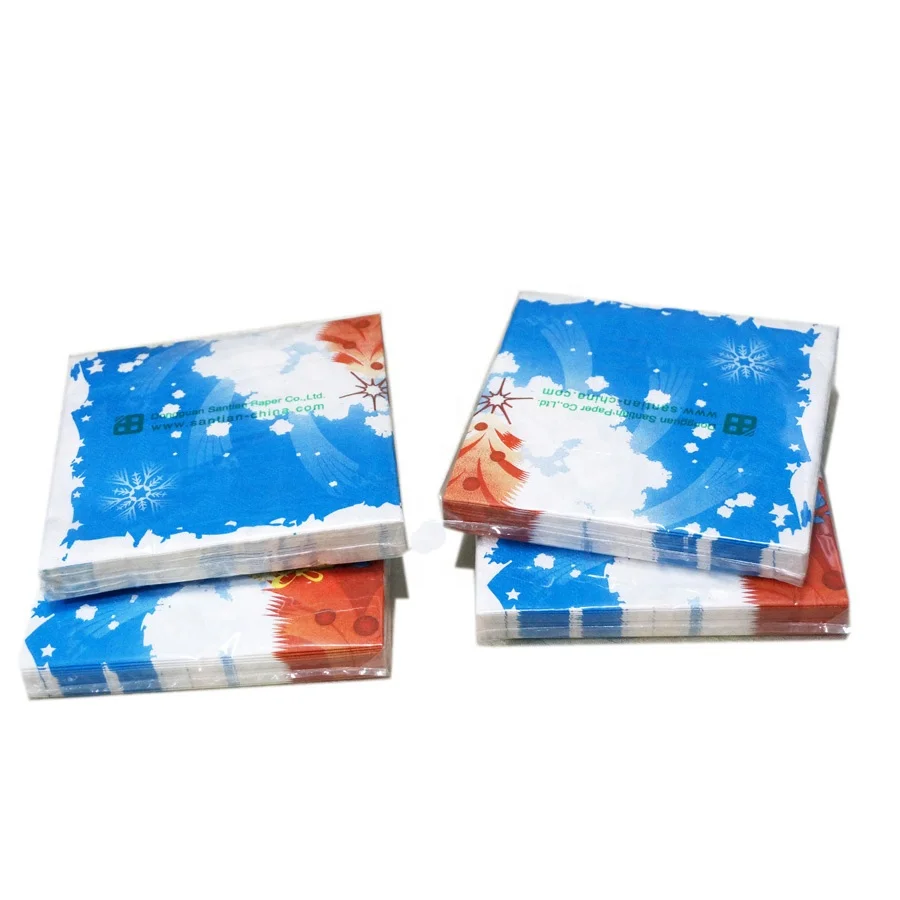 Disposable Custom Paper Disposable Print Decoupage Custom 3 Ply Paper Lunch Napkins,paper Napkins & Serviettes 1/4 Folding