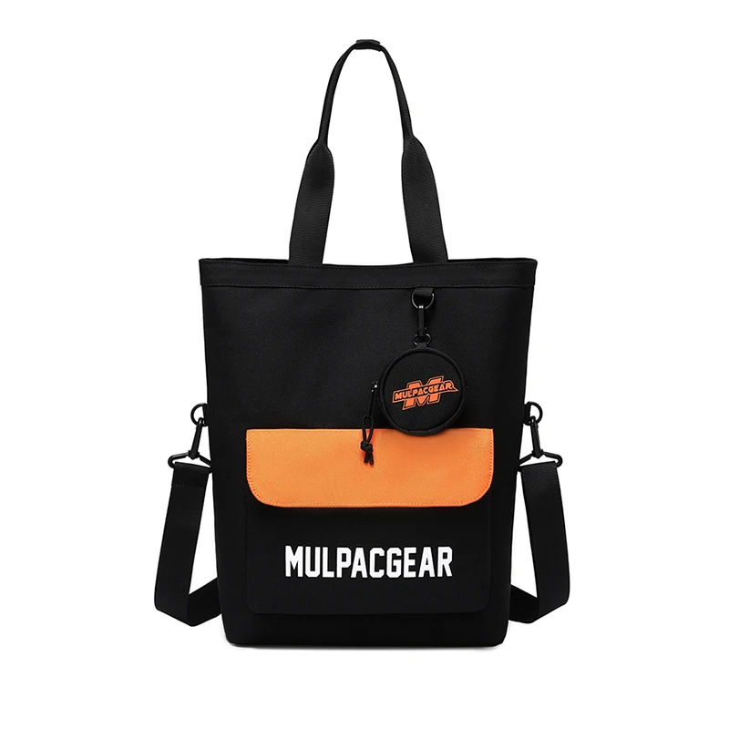 Bsci manufacturer fashionable girls class book notebook tote bags custom large polyester tote bag with pockets