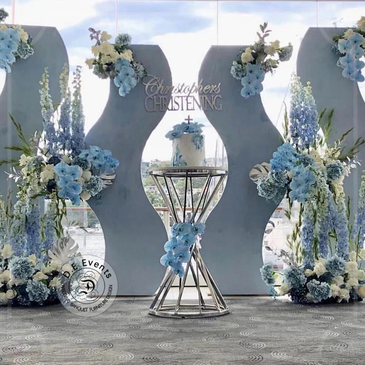 Gorgeous ss panel event frame wedding metal backdrop arch for events