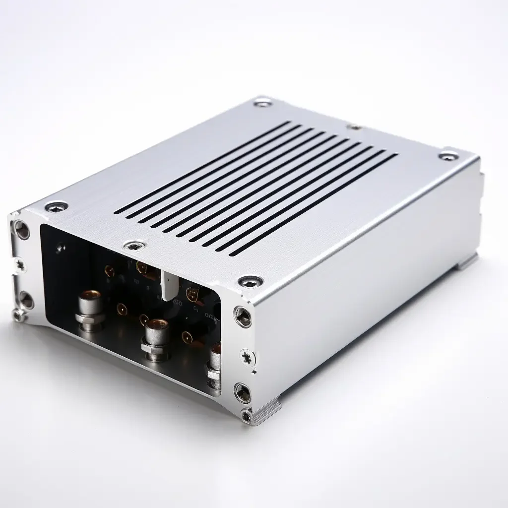 Алюминиевый корпус CNC пользовательский усилитель мощности аудио шасси для динамиков низкочастотный контроль в Дунгуане