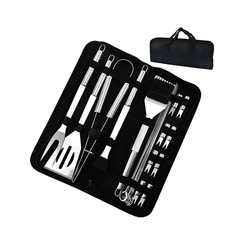 Hot Selling Outdoor Camping Premium Barbeque Utensils Grill Tools Set With Storage Case