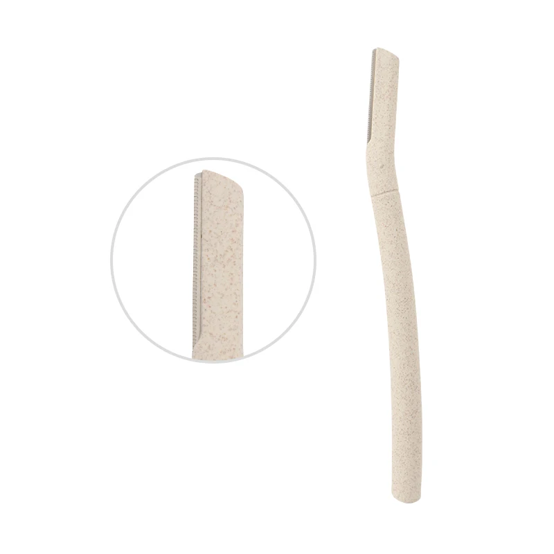 
Waste free eyebrow razor facial wheat straw razor eco friendly razors for women 