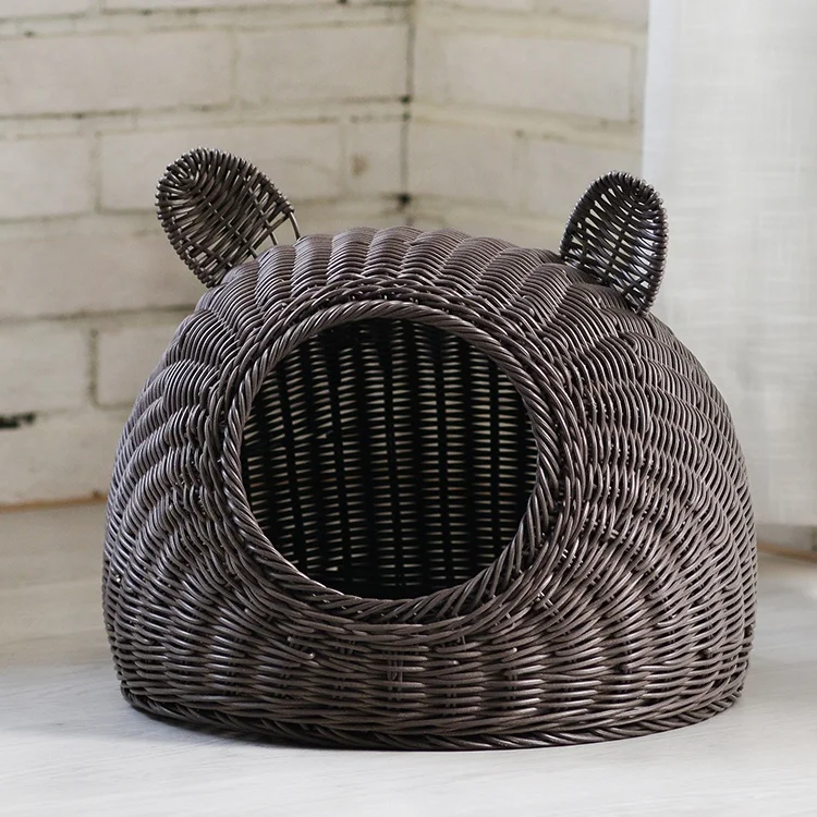 Cheap quality  eco-friendly rattan cat house for sale