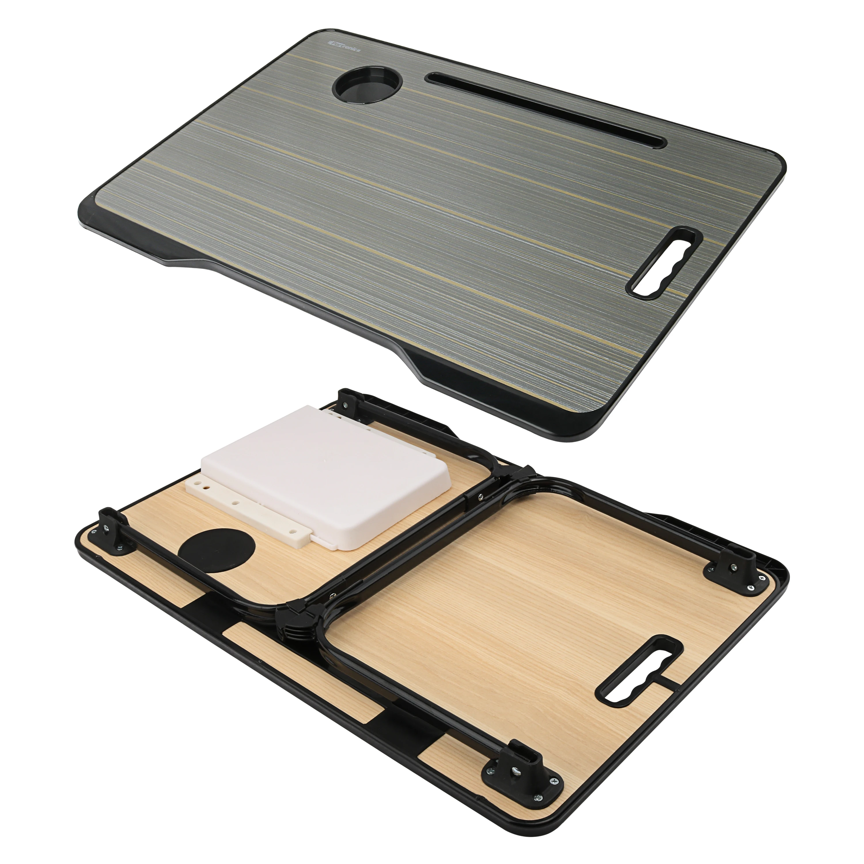 Новейший стол для ноутбука столик кровати подносы еды деревянный с ящиком хранения подставка под