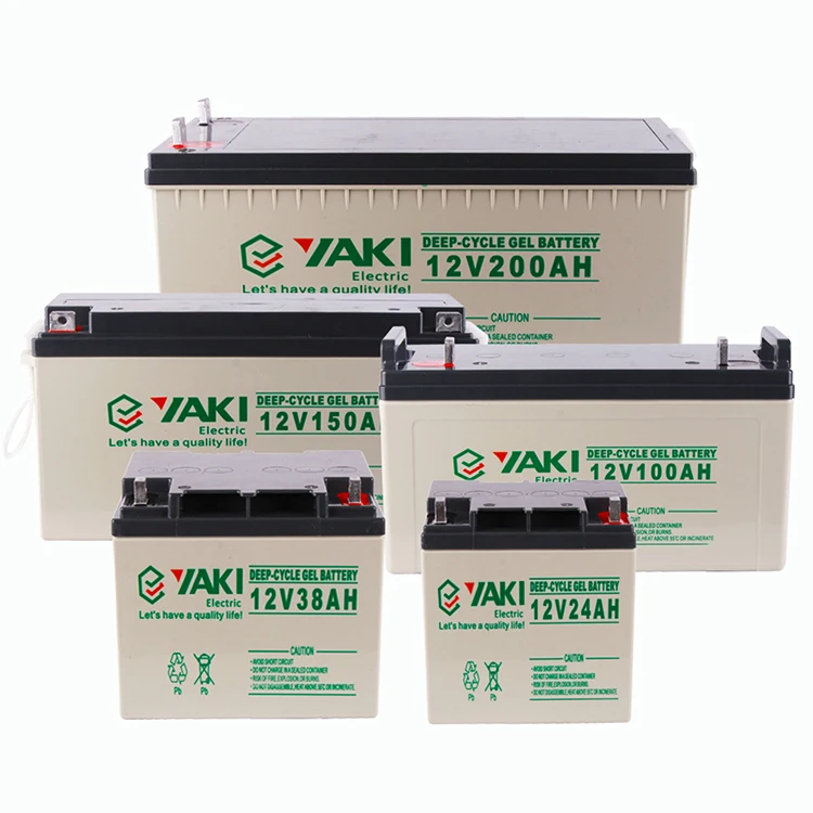 Yaki Солнечный гель герметичная батарея с циклом краски свинцово-кислотные аккумуляторы для