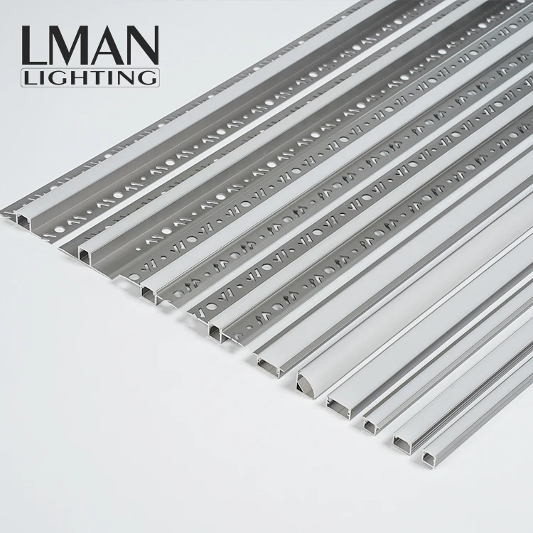 High Brightness Recessed Aluminium Holder Diffuser Mounting Extrusion Strip Light Led Channel Strip Light Aluminum Profile