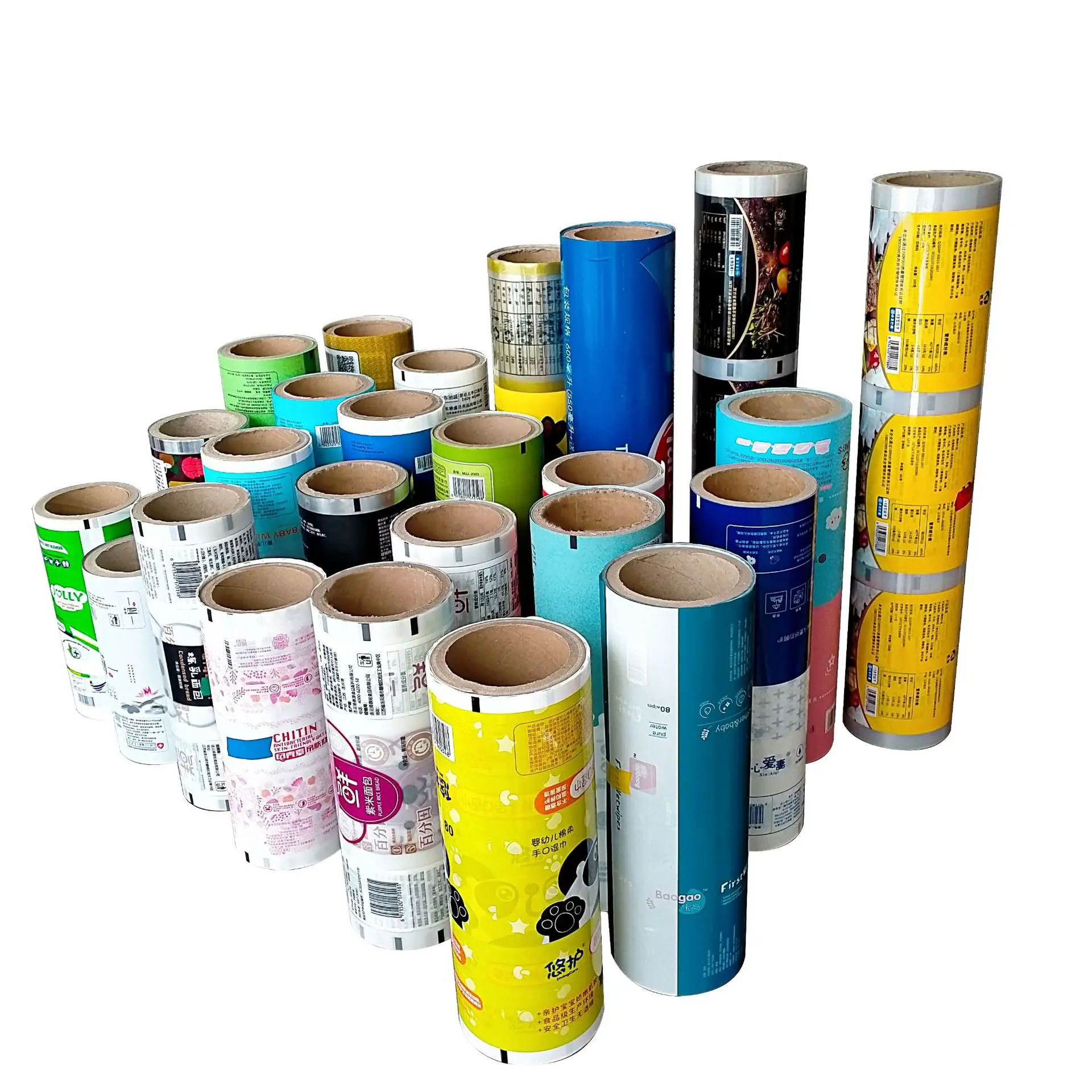 High Quality Custom Printed Aluminum Foil Food Packaging Roll Film Plastic Packaging Bag For Food