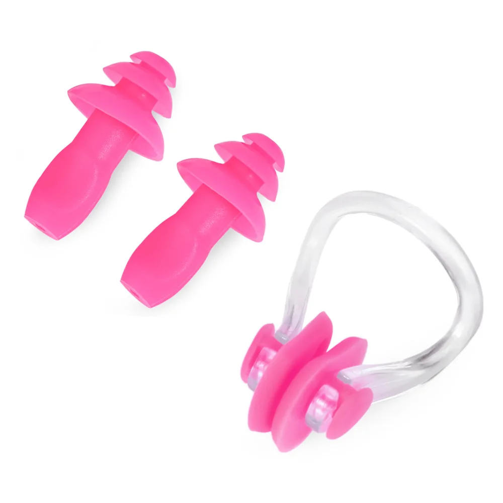Waterproof swimming nose clip and ear plug set
