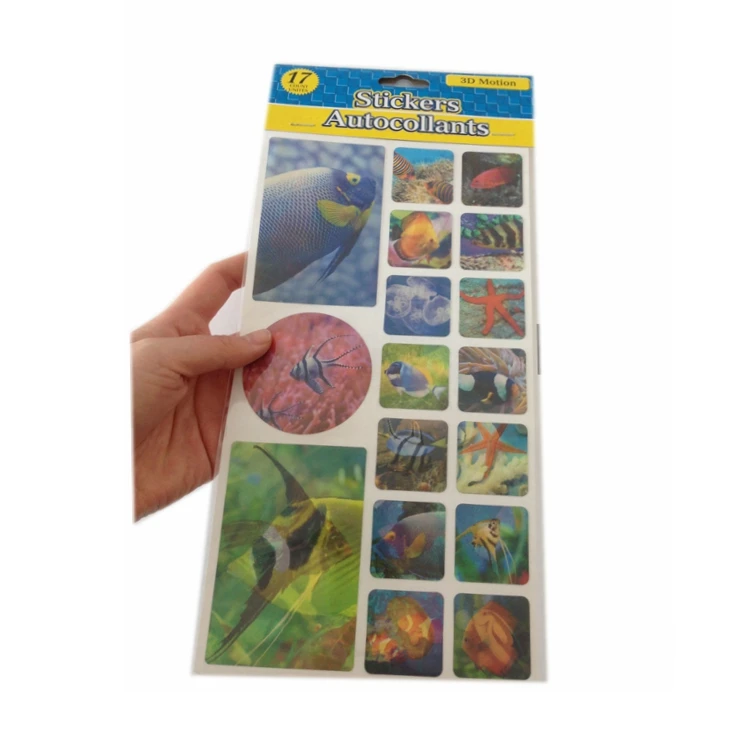 100%  eco-friendly Custom 3d lenticular printing 3d sticker