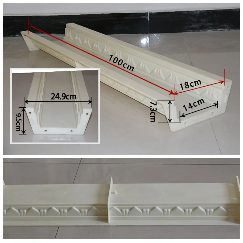 Precast concrete rail handrail line pressing mold fence cement handrail baluster balcony decorative vase plastic house forms