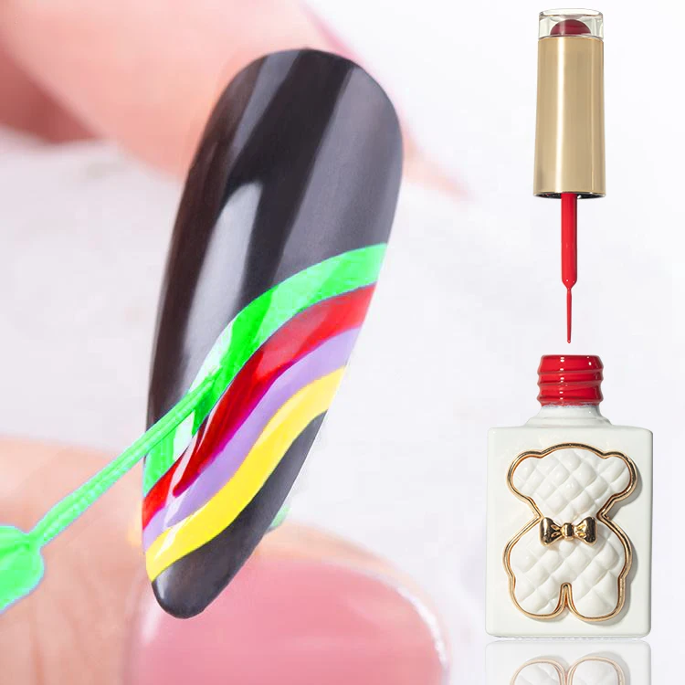 ZRKGEL 15ml 9colors liner  Fashion color Wholesale Custom High-Quality Nail Art Polish Gel Liner Gel Polish  Nail art for salon