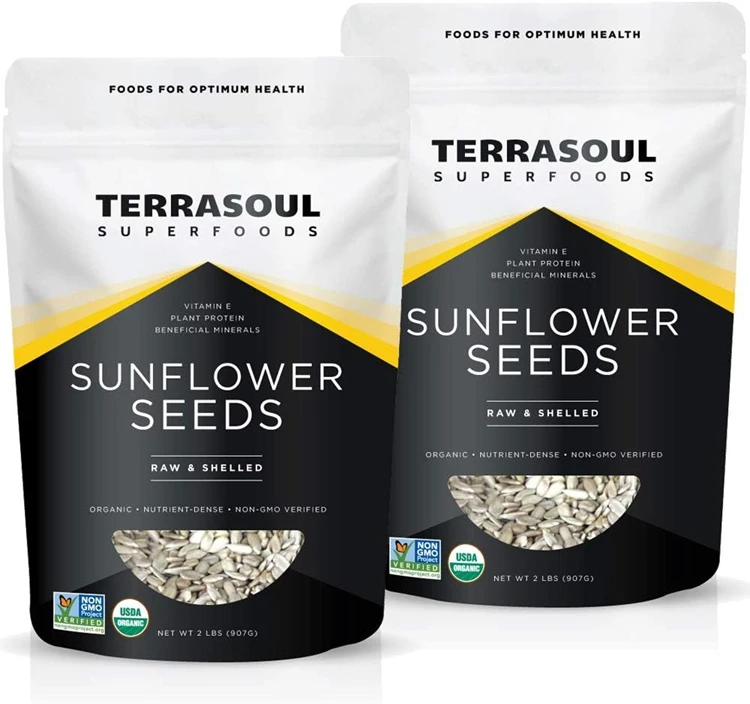 Customized Smell Proof Sunflower Seeds Packaging Bag Moisture Proof Stand Up Chia Seeds Pouches Aluminum Foil Dry Food Bag