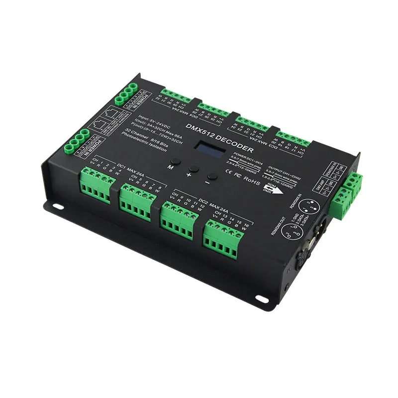 BC-632 оптом DMX декодер 32 канала 32ch * 3A 96A Dmx512 Rdm