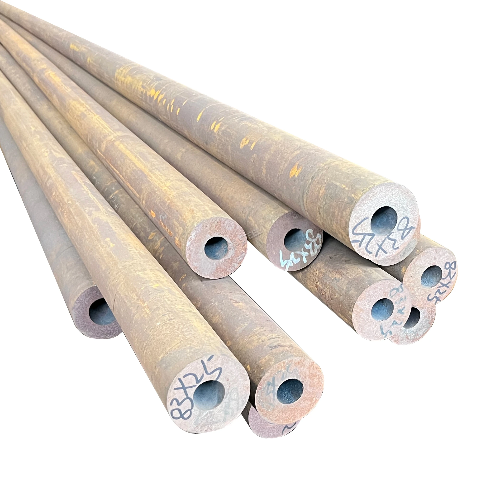 ASTM A192 Q235 Carbon Steel Pipe Butt Tube Seamless Black Paint Pipe Fitting Fabrication for Petroleum