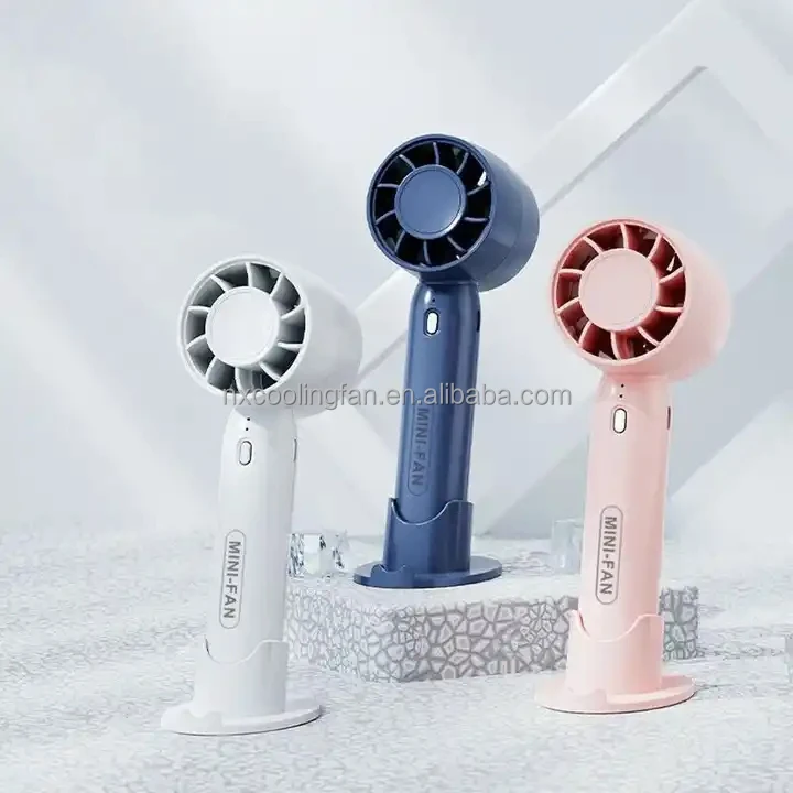 NX 2023 Three wind speeds USB rechargeable fan outdoor portable handheld fan with mobile phone holder mini portable fan