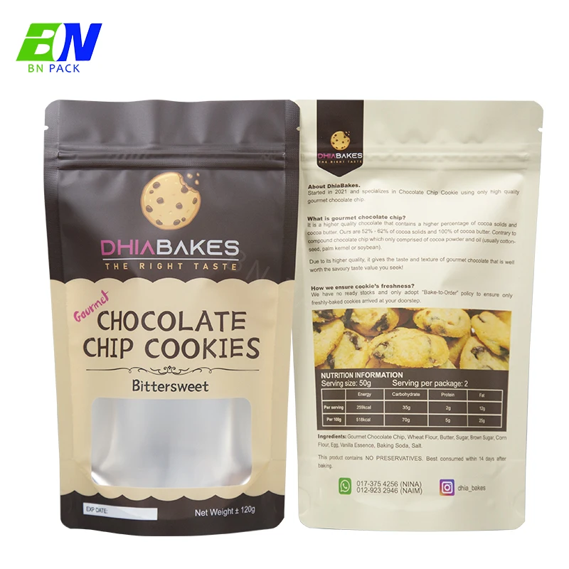 Custom 100mg 500mg Cookie Puffs Chips Brownie Snack Food Smell Proof Edible Packaging Zipper Mylar Bags With Window