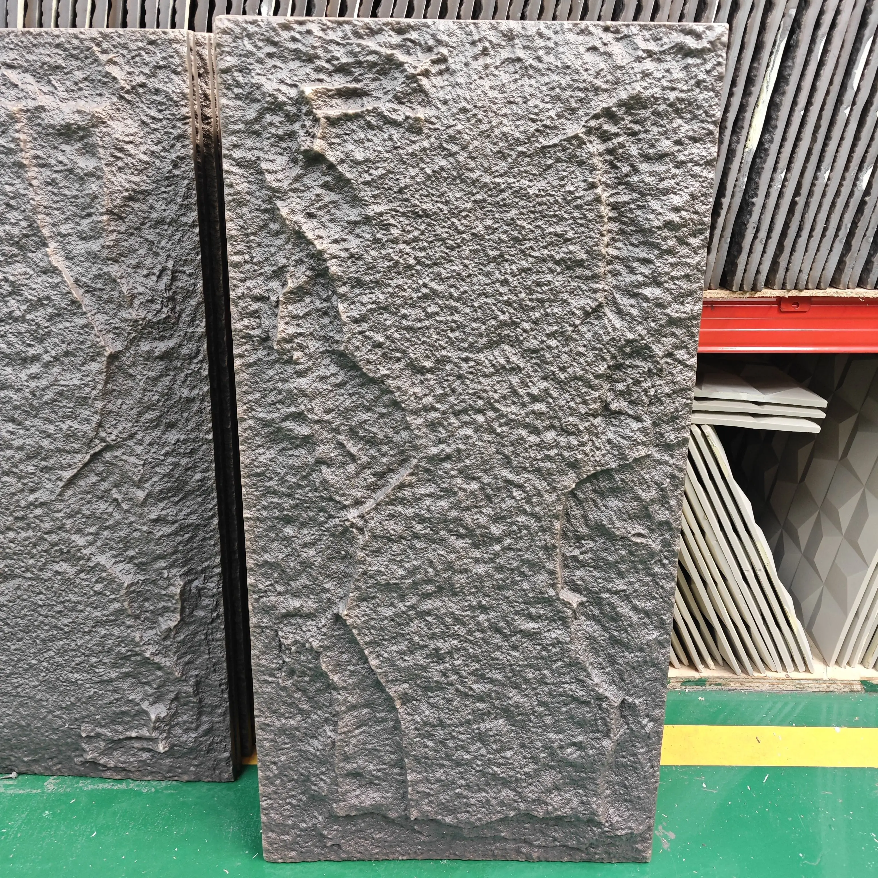 Light weight and cheap polyurethane faux stone wall panels PU 3d rock stone waterproof wall paneling for walls
