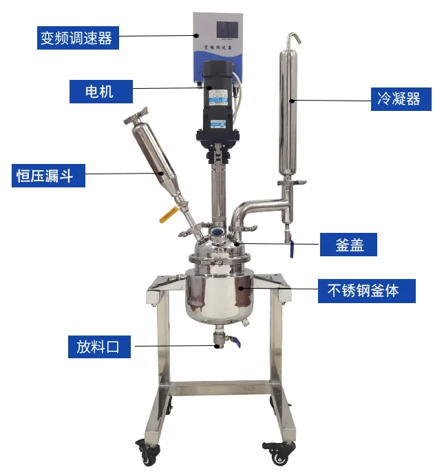Double-layers Stainless Steel Reactor Chemical High Pressure Laboratory Reactor Mixing Stirring Reactor