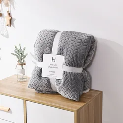 Двуспальная кровать, оптовая продажа, супер мягкое одеяло из плотного зимнего бархата, норки и шерпы