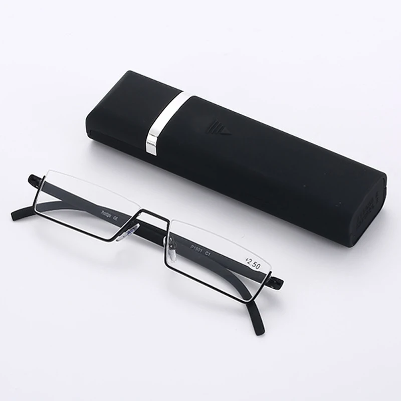 Metal Half-Frame Reading Glasses Classic Fashion New Unisex Eyeglasses