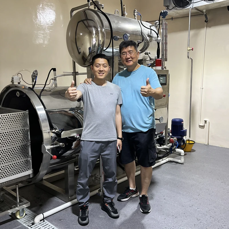 vertical steam pouch sterilized cooking small instant meat tuna fish canning food process sterilizer retort autoclaves machine