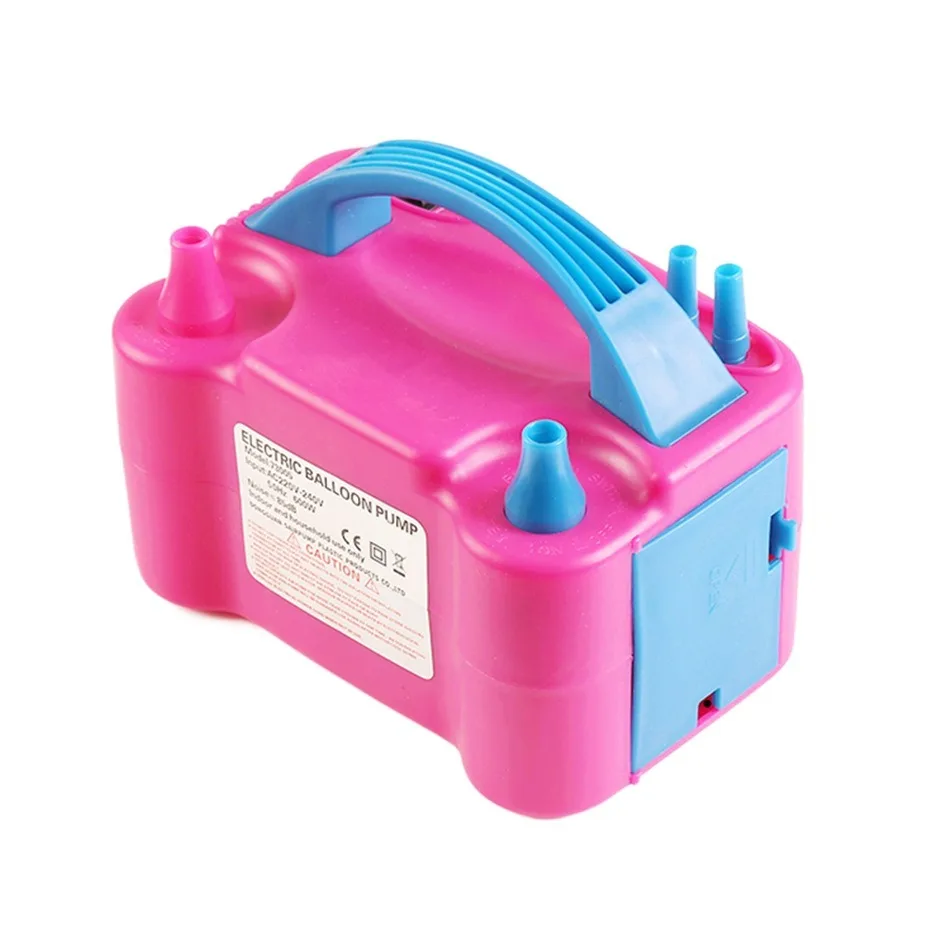 New hot selling electric inflatable pump toys use printable logo double hole electric balloon machine