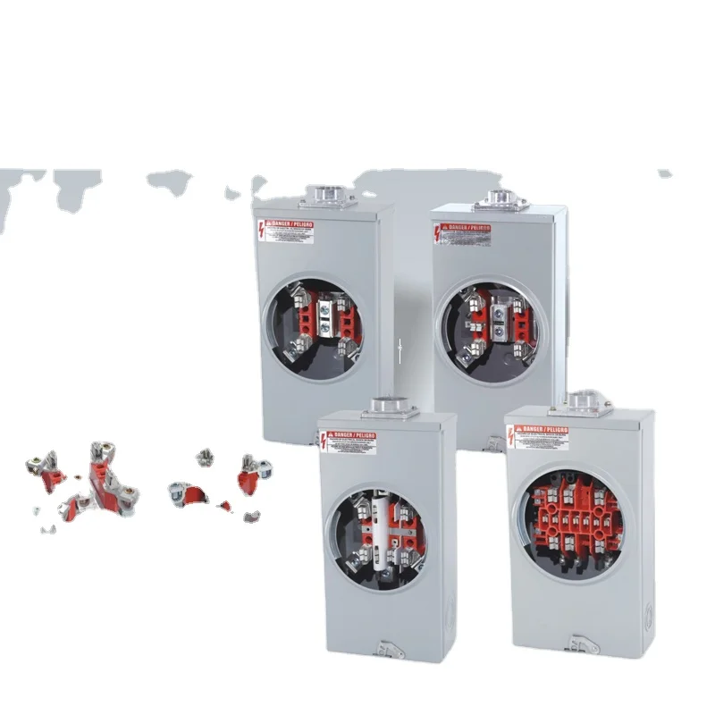three phase Self- contained & CT 125amp ringless energy low price power 5jaws ANSI METER BASE
