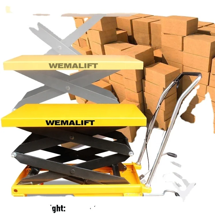 Pt гидравлический подъемник под заказ, размер стола, ручной подъемник, двойной ножничный подъемник