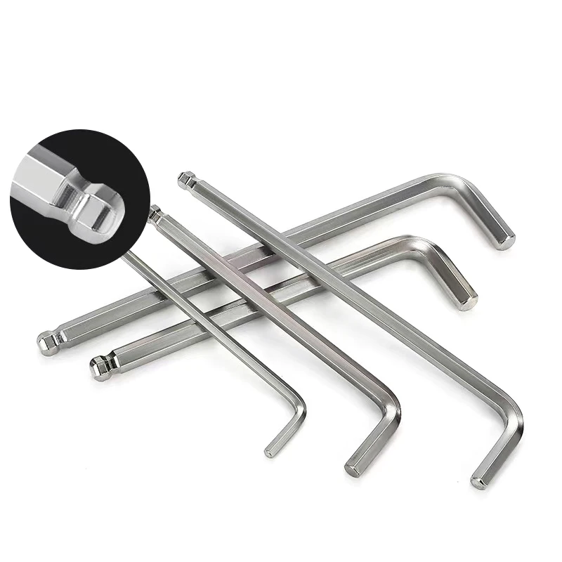 stock/custom t10 t15 t20 t25 t27 t30 t40 t45 t50 l shape ball end allen/hex key wrench alloy steel ball head key l type wrench