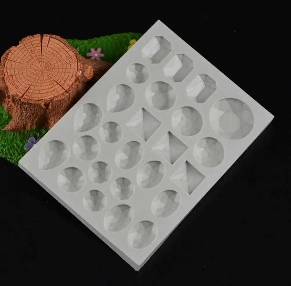 
High quality sugar silicone mold crystal sugar mold gem diamond jewelry mold crystal jewelry customized 