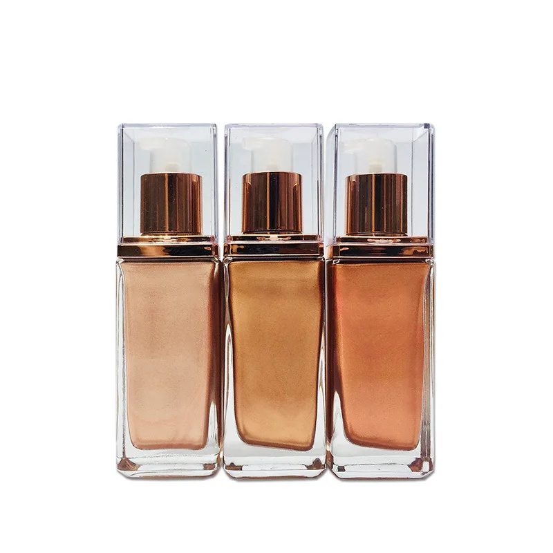 Custom your own brand loose powder high pigment loose highlighter powder for shimmer Body highlighter makeup oil