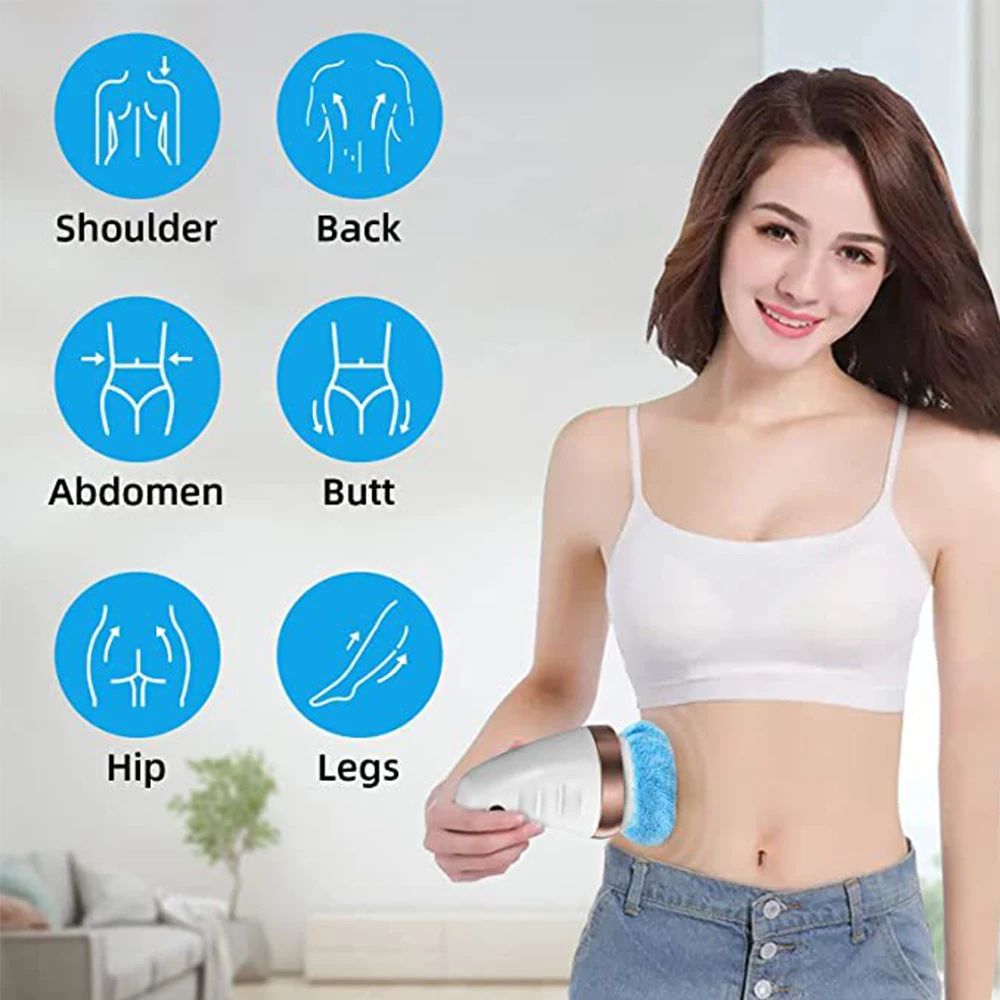 Factory Price Portable Electric Body Sculpting Machine Hand Held Slimming Anti Cellulite Massager with Washable Pads